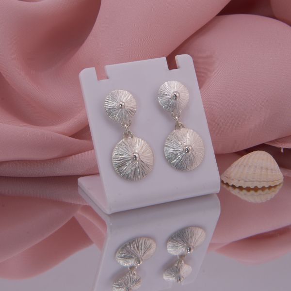 Ohrhänger konvex gefräst Silber